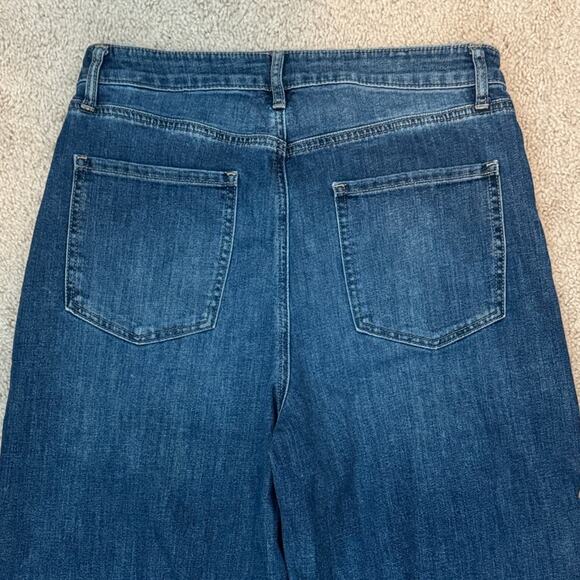 Chico's High Rise Wide Leg Stretch Classic Fit Denim Jeans Women's 10 - Picture 4 of 5